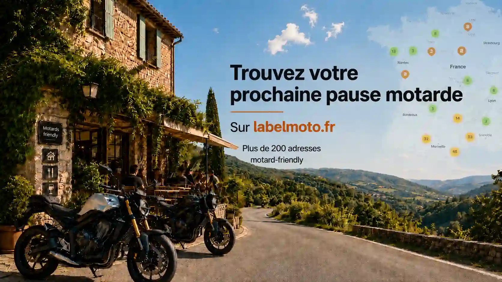 Relais motards en France : LABELMOTO ajoute plus de 200 adresses pour vos balades